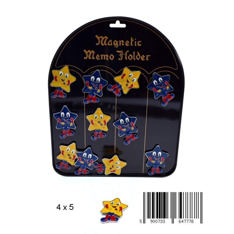 IMÁN SONRISA 6 CM ESTRELLAS BANDEJA 12 UDS. MIDEX KD1708 JUGUETES